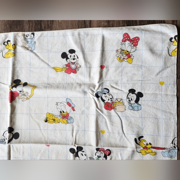 Vintage Disney Characters Baby Receiving Blanket - Picture 2 of 3